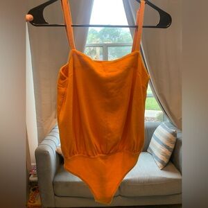 Free People Vibrant Orange Bodysuit